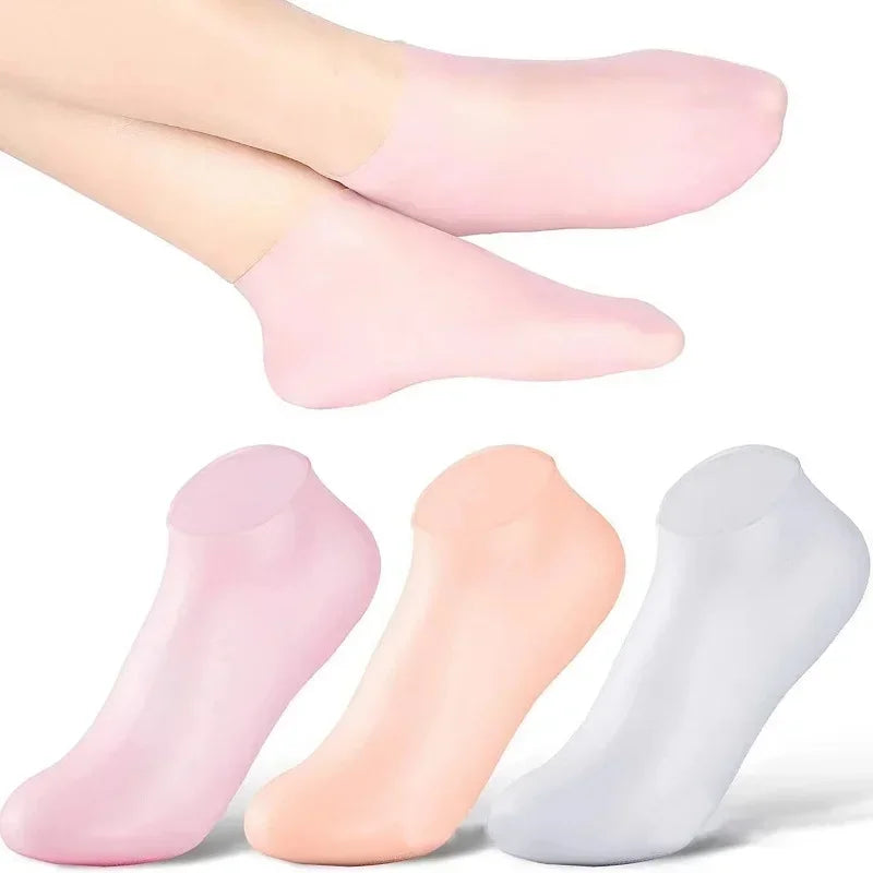 One Pair Pack Silicone Foot Care Socks Anti Cracking Moisturizing Socks Cracked Dead Skin Remove Protector Pain Relief Tools