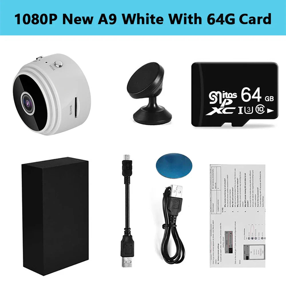 2024 Upgraded A9 Mini WiFi Camera FullHD 1080p Remote Wireless Voice Recorder Video Camcorder Home Security Surveillance Cameras