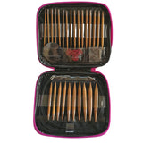 Circular Knitting Needles Crochet Hook Bamboo Knitting Set Interchangeable Case Craft Sewing Kits Needle Woven DIY Tools 13Pairs