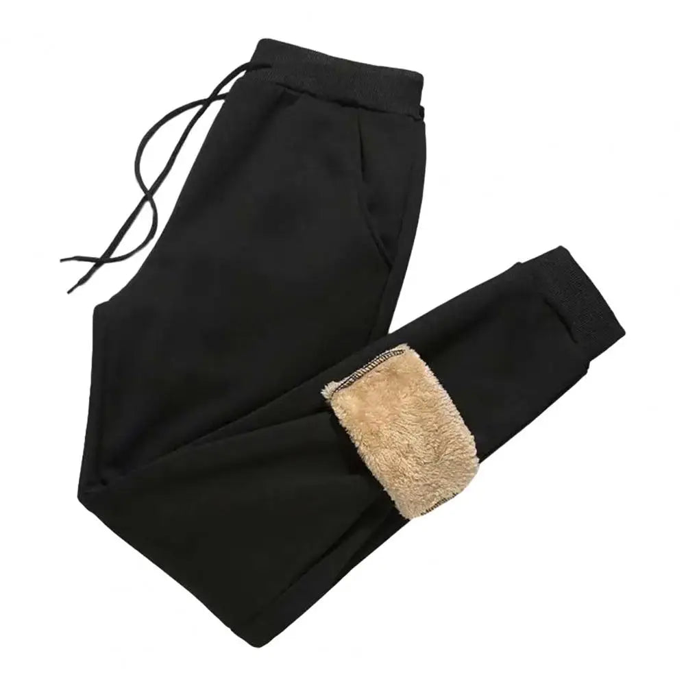 Men Fleece-lined Cotton Pants Thicken Winter Warm Down Pants Men Joggers Sportswear Sweatpants Thermal Down Trousers Streetwear