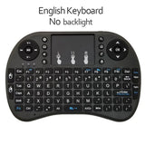 Colorful Backlight English Russian 2.4G Air Mouse Remote Touchpad for Android TV Box PC I8 Mini Wireless Keyboard