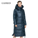 GASMAN 2022 New warm long thick parka Women's winter jacket for womens hooded outwear clothes Female coat women down jacket 027