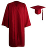 2023 New Woven Baccalaureate Gown American Style Adult University Graduation Academic Dress Solid Color Robe Hat Set