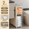 Multi-layer Bathroom Storage Cabinet Refrigerator Seam Organizer Drawers Multi-layer Floor Ultra-narrow Toilet Shelves