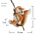 1pc Creative Climbing Rope Squirrel Figurine - Perfect forGarden & Outdoor Decoration!