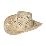 Western Cowboy Straw Hat Summer Men Women Wide Brim Beach UV Protection Fedora Sun Hat Sunscreen Hat Elegant Floppy Beach Hats