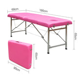 60x65x180cm Portable Massage Table Professional Foldable Beauty Spa Tattoo Therapy Couch Bed Salon Furniture Lightweight