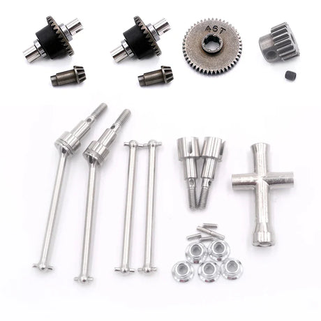 Metal Differential And Drive Shaft Set For SCY 16101 16102 16103 16201 Pro 1/16 Brushless RC Car Upgrades Parts Accessories