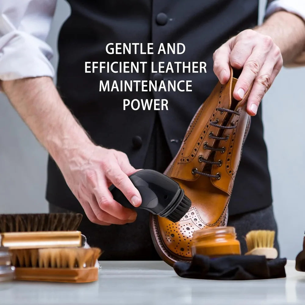 Electric Shoe Cleaner Brush, Electric Shoe Polisher Brush Shoe Shiner Dust Cleaner Portable USB Leather Cleaner Care Kit