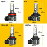 AUXITO 2x H8 H11 H16JP LED Canbus 9006 HB4 9005 HB3 LED Fog Light Daytime Running Light DRL 6500k White 3000k Golden Yellow 12V