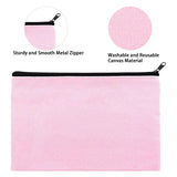 Pink Canvas Pouch Makeup Bag Bulk Cosmetic Bags with Multi-Color Zipper Canvas  Pencil Case Pouch DIY Craft  Makeup Travel Bag