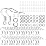 100/300pcs Plated 925 Silver Earring Hook Kit Ear Open Jump Ring DIY Christmas Earring Jewelry Making Findings Accessories Set