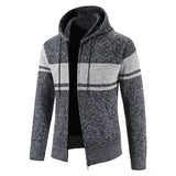 Male Knitted Casual Jackets with Hood Men's Sweater Coat Y2K Hoodies Korean Streetwear Baseball Jumpers Jersey Top Clothing