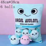 New Kawaii Animal Balls Pudding Candy Bag Pillow Plush Stuffed Mini Doll of Donut Boba Milk Tea Bat Newt Cat Nap Plushie