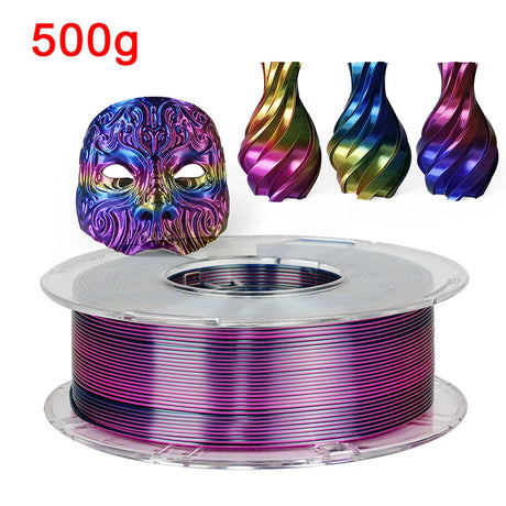 Tricolor 3D Printer Filament Silk PLA 3 Color for 3D Printing Materials 1.75mm Sublimation Products Colorful Filaments