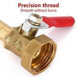 Brass Barb Ball Valve: Female Thread Connector for Copper Pipe Fitting. Available in 1/8'', 1/4'', 1/2'' with 6-12mm Hose Barb