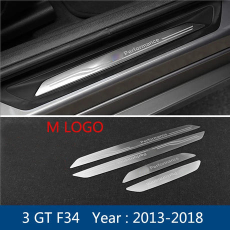 Accessories Door Sill Scuff Plate Guards Protector Sticker For BMW X1 X5 X6 E70 E71 E84 E90 F10 F15 F16 F20 F25 F26 F30 F34 F36