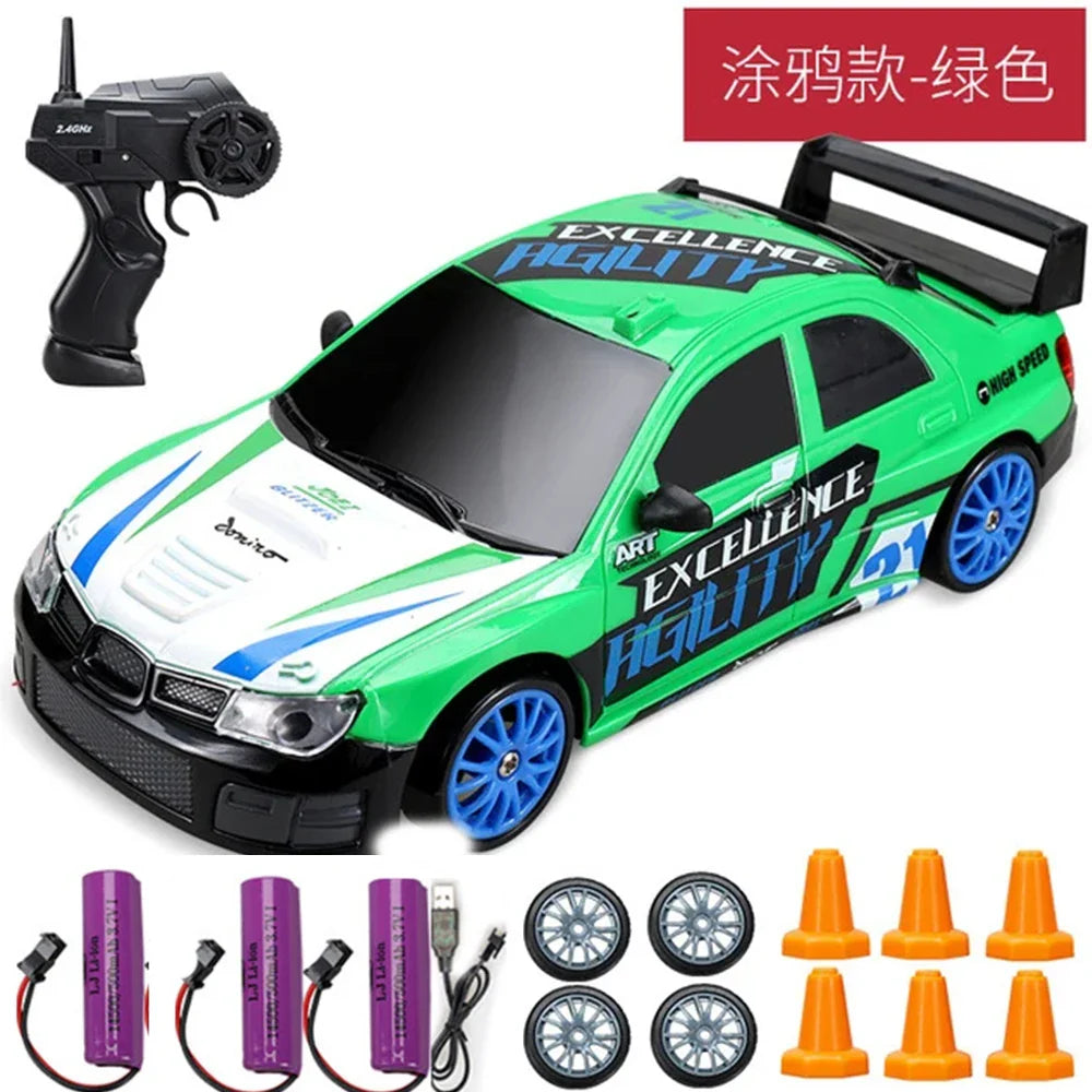 2.4G Drift Rc Car 4WD RC Drift Car Toy Remote Control GTR Model AE86 Vehicle Car RC Racing Car Toy for Children Christmas Gifts