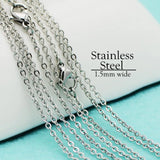 100 Pieces Stainless Steel Necklace for Women Men Wholesale Tarnish Free Gold Color Stainless Steel Chains for Jewelry Making