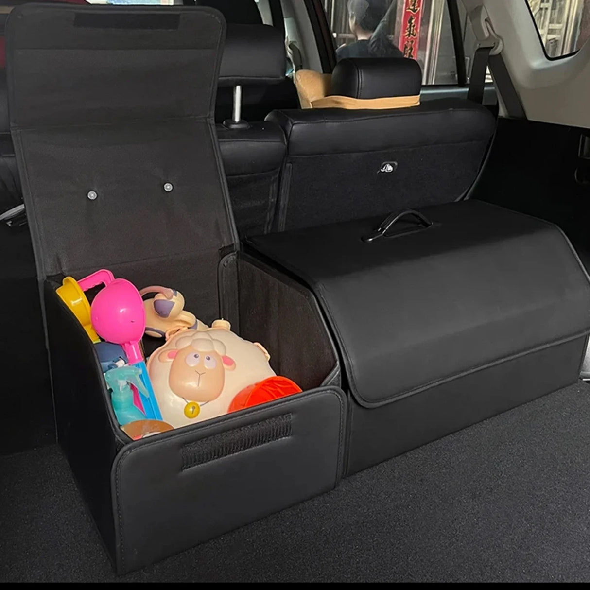 Auto Trunk Storage Boxes Multi-Size Car Trunk Organizer Box Large Capacity Stowing Tidying PU Leather Folding Cars  Storage Bags