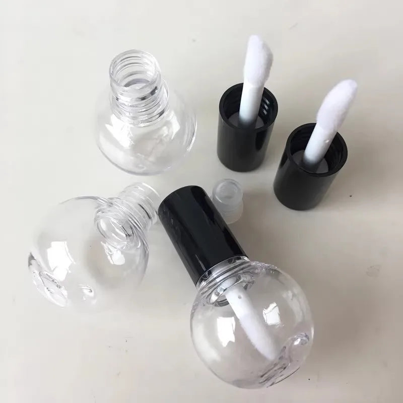 5ml Transparent Lip Paint Oil Tools Lip Gloss Round Ball Bottles Plastic Makeup Accessory Lipstick Lip Balm Cosmetic Container