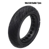 10X2.5 Solid Tire for Ninebot Max G30 G30L G30D Electric Scooter Explosion-Proof Hollow Honeycomb Tyre 60/75-6.5 Tubeless Tires