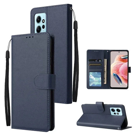 Wallet With Hanging Rope Magnetic Flip Cover Photo Frame Leather Cover For Xiaomi 13T Redmi 12C 10C 9T Note 12S 12Pro 11S 10 9 8