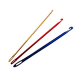 3PCS Aluminum Tunisian Afghan Crochet Hook Thread Needles Knitting Hand Knitting Tool 2.75mm 4.0mm 6.0mm