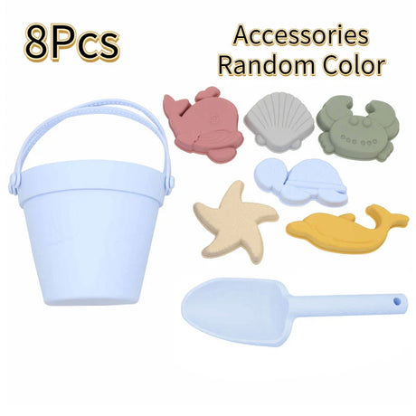 Summer Beach Toys for Kids Soft Silicone Sandbox Set Beach Game Toy for Send Children Beach Play Sand Water Play Tools Sand