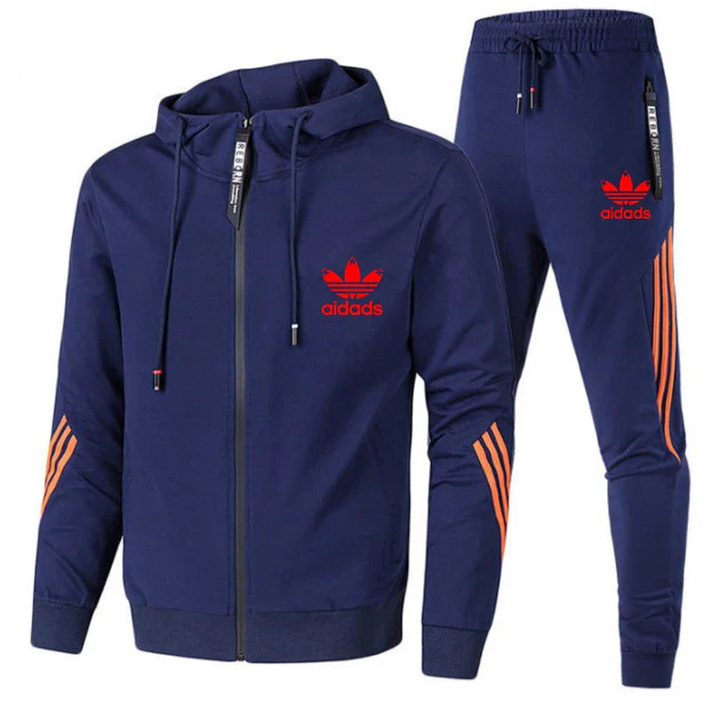 Men's Sets 2024 Spring Sportswear Fashion Casual Zipper Hoodie + Pants 2-piece Set Jogging Fitness Sports Men's Suit Clothing