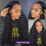 Wigirl 250% 40 Inch HD Transparent 13x6 Deep Wave Lace Front Human Hair Wigs Brazilian Remy Curly 13x4 Frontal Wig For Women