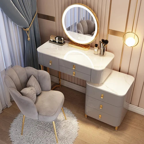 Luxury Nordic Dressing Table Organizers Storage Girls Makeup Dressing Table Bedroom Modern Coiffeuse De Chambre Furniture