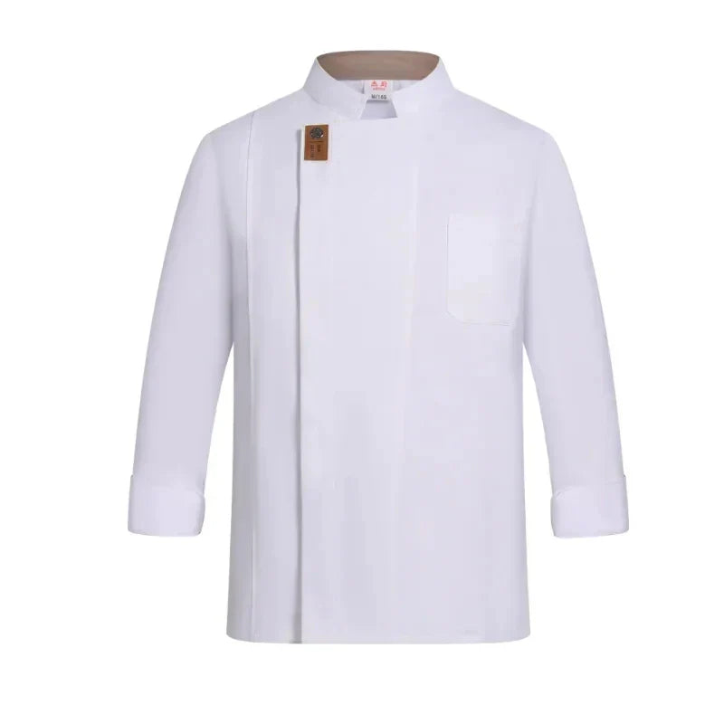 Newest Solid Mens Chef Jacket Short Long Sleeve Chef Coat Restaurant Bakery Catering Work Wear Coat Women Kitchen Cook Clothing