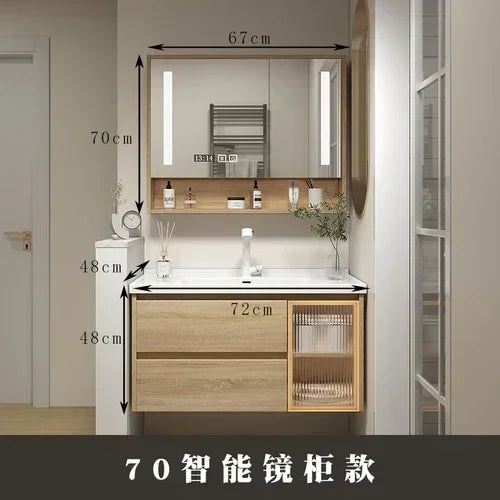 Locker Display Bathroom Cabinet Shelves Toilet Closet Bathroom Cabinet Wooden Washbasin Badezimmer Schrank Home Furniture YQ