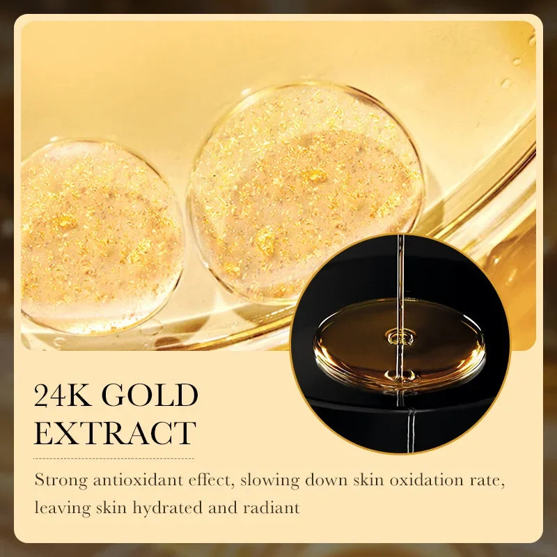 20pcs Gold Hyaluronic Acid Face Mask Facial skincare Anti Wrinkle Moisturizing Anti-Aging Facial Masks Face Skin Care Products