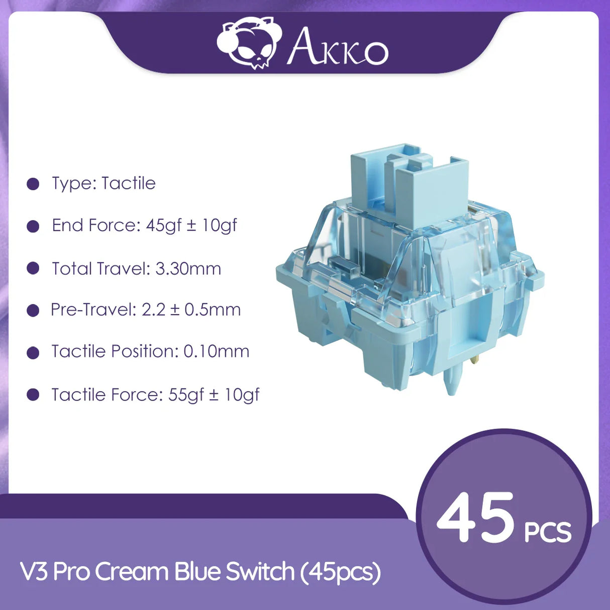 Akko V3 Pro Switches Tactile / Linear Switch for Mechanical Keyboard 45Pcs Pack Replaceable Outemu Gateron Cherry MX Keyswitch