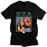 Rapper SZA CTRL X SOS Album Print T-Shirt Plus Size Retro Punk Universal Oversized Hip Hop Harajuku Cotton Streetwear