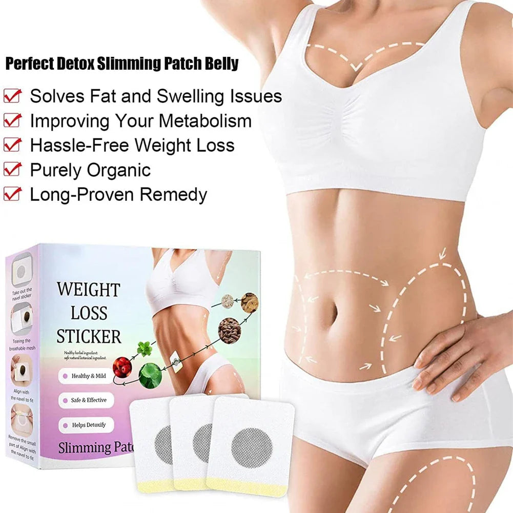 30PCS Fever Paste Slimming Body Sculpting Tight Lazy Person Slimming Energy Paste Fever Navel Paste Health Care