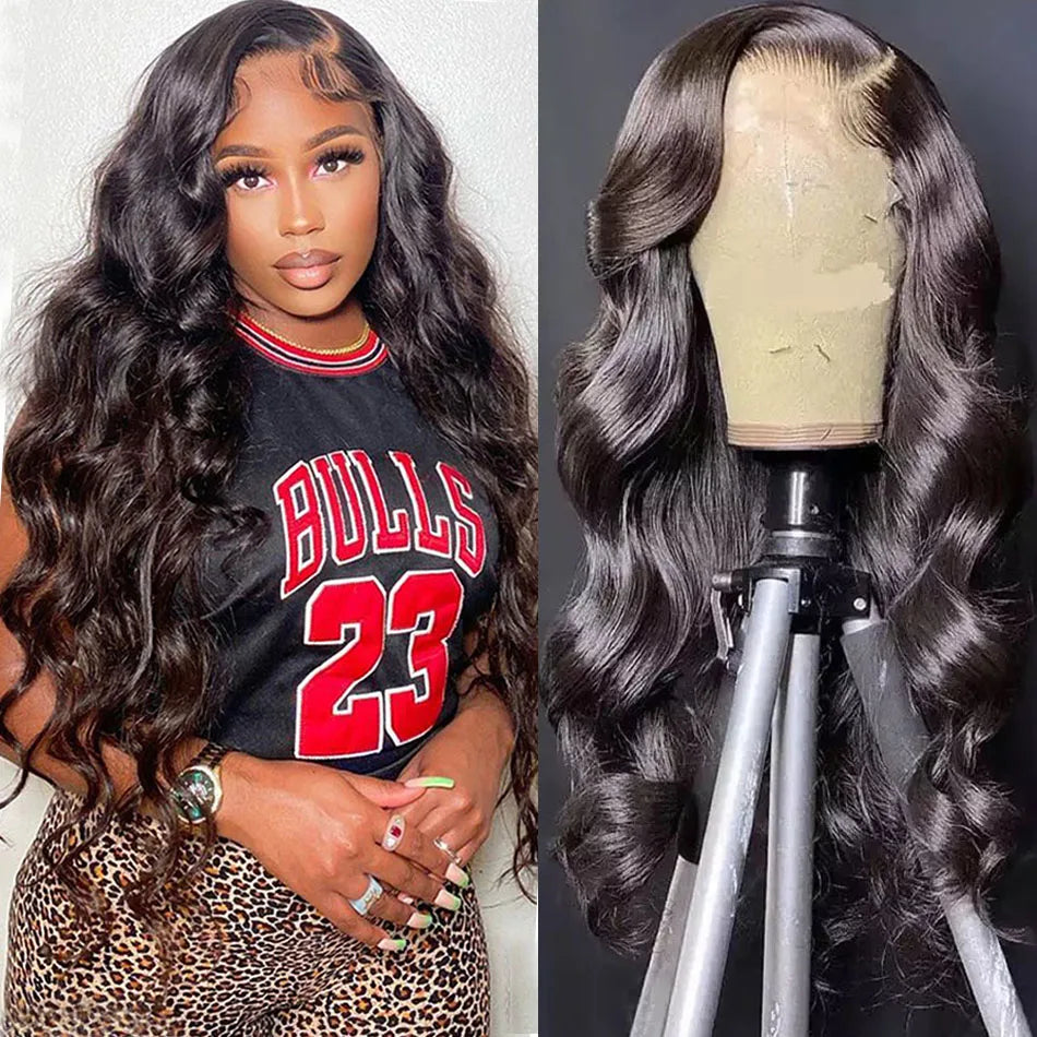 13x6 HD Lace Frontal Human Hair Wigs Body Wave Pre Plucked 13x4 Lace Front Wig Transparent Lace Front Human Hair Wig For Women