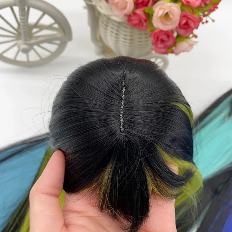 New 1/3 & 1/4 & 1/6 Bjd Doll's Wig Anime Doll Dress Up Accessories Bicolor Long Straight Wig