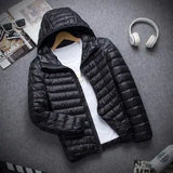 New Brand Autumn Winter Light Down Jacket Men's Fashion Hooded Short Large Ultra-thin Lightweight Youth Slim Coat Down Jackets