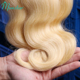 Blonde 613 Colored Body Wave Human Hair Bundles 1 Pcs Double Drawn Raw Vietnamese Hair Bundles Weave Weft 22 24 26 28 30 32 Inch