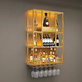 Club Hanging Wine Cabinet Shelf Whisky Liquor Display Metalic Bar Cabinet Industrial Modern Armario Para Vinos Home Furniture