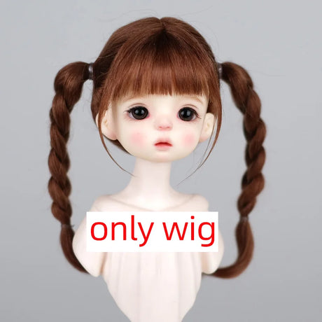 30cm Doll Wig Bangs Ponytail Curly Soft Mohair Wig Suitable for1/6BJD Doll Wig Toy Accessories 6-7 Inches Hair