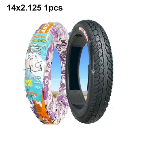 New CST 14X2.125 14x2.50  Tyre 14 Inch Tubeless Tire for Electric Bicycle Wear-resistant tire