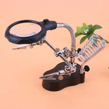 Welding Magnifying Glass with LED Light 3.5X-12X lens Auxiliary Clip Loupe Desktop Magnifier Third Hand Soldering Repair Tool