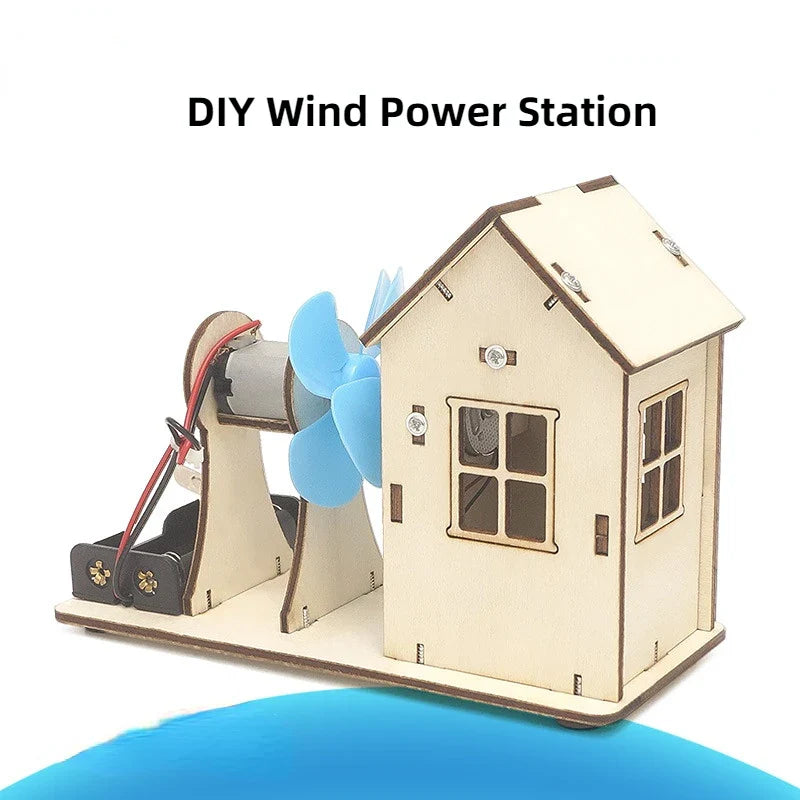 DIY Wind Power Station Students Science and Technology Hand-assembled Teaching Aids Stem Children's Educational Toys