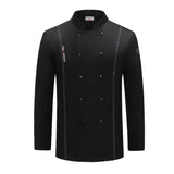 White chef jacket long sleeve chef coat T-shirt Hotel chef uniform restaurant chef coat Bakery Breathable Cooking clothes logo