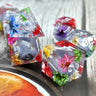 Mini Planet New Design Liquid Core Dice Set DND Handmade Polyhedral Resin Dice with Sharp Edges RPG Dice D&D Board Games