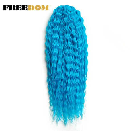 FREEDOM Synthetic Twist Crochet Curly Hair Ariel Water Wave Braid Hair Ombre Blonde Brown Green Blue Braiding Hair Extension